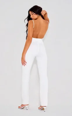 PrettyLittleThing Snatched*Double Layer Contour Jersey Strappy Scoop Back Jumpsuit