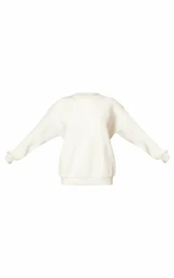 Cream Embroidered Sports Classics Sweatshirt