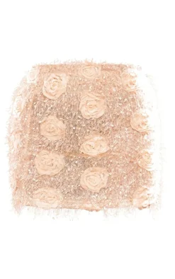 Eyelash Rose Detail Mini Skirt-PrettyLittleThing Sale