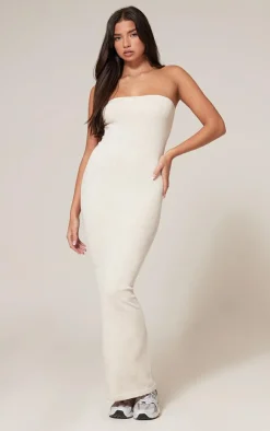 PrettyLittleThing Snatched*Faded Snatched Rib Bandeau Midaxi Dress