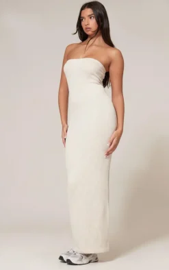 PrettyLittleThing Snatched*Faded Snatched Rib Bandeau Midaxi Dress