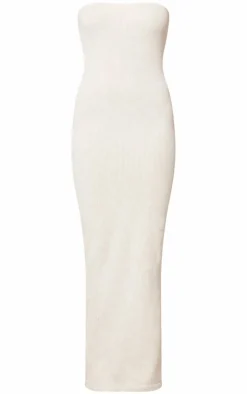 PrettyLittleThing Snatched*Faded Snatched Rib Bandeau Midaxi Dress