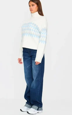 PrettyLittleThing Sweaters*Fairisle Roll Neck Christmas Sweater