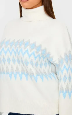 PrettyLittleThing Sweaters*Fairisle Roll Neck Christmas Sweater