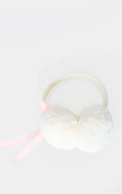 PrettyLittleThing Winter Accessories*Faux Fur Bow Detail Ear Muffs
