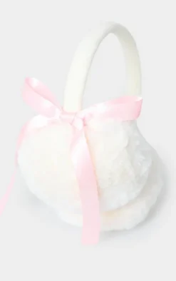 PrettyLittleThing Winter Accessories*Faux Fur Bow Detail Ear Muffs