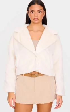 PrettyLittleThing Faux Fur Coats*Faux Fur Cropped Blazer
