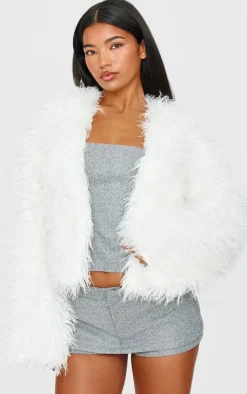 PrettyLittleThing Faux Fur Coats*Faux Fur Cropped Coat