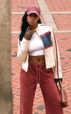 Cream Faux Suede Contrast Panel Jacket