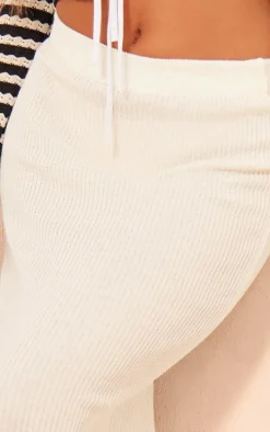 Cream Filigree Knit Maxi Skirt