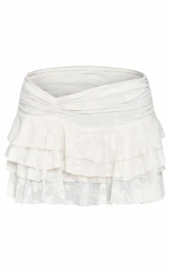 Flocked Rara Low Rise Micro Mini Skort-PrettyLittleThing Hot