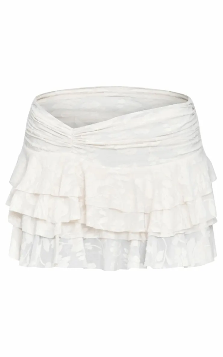Flocked Rara Low Rise Micro Mini Skort-PrettyLittleThing Hot