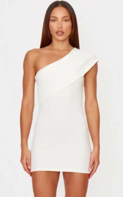 Heavy Rib Asymmetric Bodycon Dress-PrettyLittleThing Discount