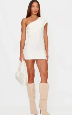 Heavy Rib Asymmetric Bodycon Dress-PrettyLittleThing Discount