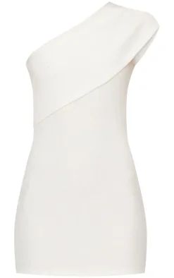 Heavy Rib Asymmetric Bodycon Dress-PrettyLittleThing Discount