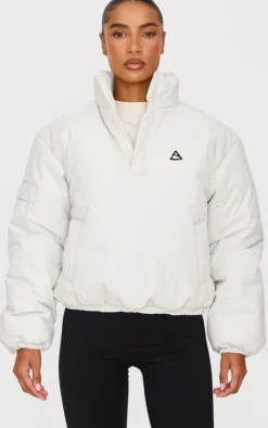 PrettyLittleThing Athletic Jackets*High Neck Cropped Puffer Jacket