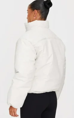 PrettyLittleThing Athletic Jackets*High Neck Cropped Puffer Jacket