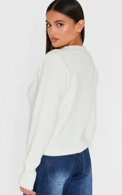 PrettyLittleThing Cardigans*Knit Asymmetric Button Cardigan