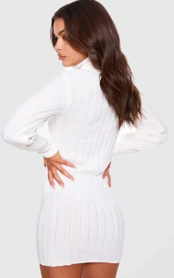 PrettyLittleThing Sweater Dresses*Knitted Roll Neck Sweater Dress