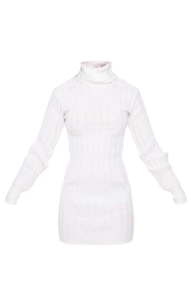 PrettyLittleThing Sweater Dresses*Knitted Roll Neck Sweater Dress