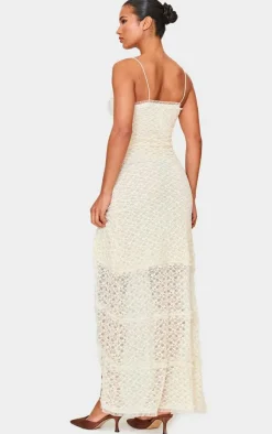 Lace Mesh Cut Out Maxi Dress-PrettyLittleThing Clearance