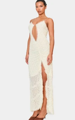 Lace Mesh Cut Out Maxi Dress-PrettyLittleThing Clearance