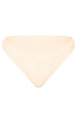 Cream Lace Tie Side Bikini Bottoms