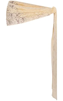 Cream Lace Tie Side Sarong