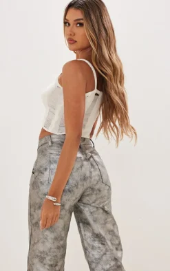 PrettyLittleThing Knitted Tops*Laddering Knit Crop Top
