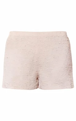 Cream Lightweight Dobby Beach Shorts