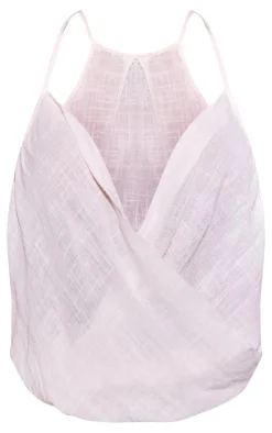 PrettyLittleThing Camisole*Linen Look Drape Cami Top