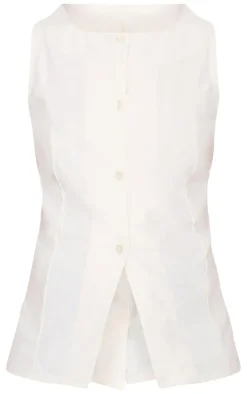 PrettyLittleThing Sleeveless Tops*Longline Bengaline Vest