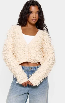 PrettyLittleThing Cardigans*Loop Knit V Neck Button Up Cardigan