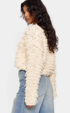 PrettyLittleThing Cardigans*Loop Knit V Neck Button Up Cardigan
