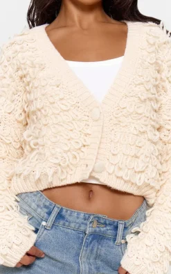 PrettyLittleThing Cardigans*Loop Knit V Neck Button Up Cardigan