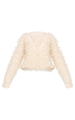 PrettyLittleThing Cardigans*Loop Knit V Neck Button Up Cardigan