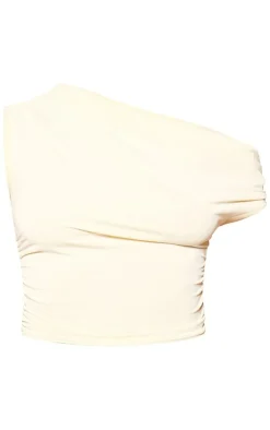 PrettyLittleThing Snatched*Matte Sculpt Off The Shoulder Ruched Top