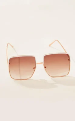 PrettyLittleThing Oversized Sunglasses*Metal Oversized Square Frame Sunglasses