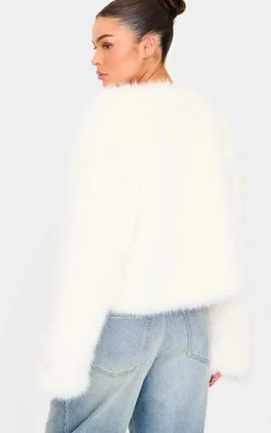 PrettyLittleThing Faux Fur Coats*Metal Trim Detail Faux Fur Jacket