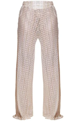 Metallic Netted Crochet Beach Flares-PrettyLittleThing Outlet