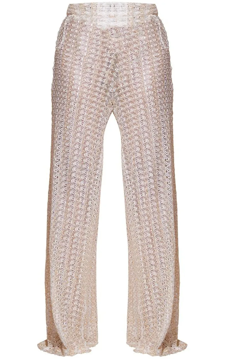 Metallic Netted Crochet Beach Flares-PrettyLittleThing Outlet