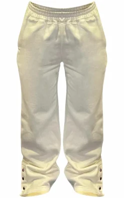 Best PrettyLittleThing Mid Rise Wide Leg Sweatpants Cream