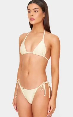 Cream Mix & Match Tie Side Bikini Bottoms