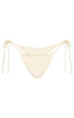 Cream Mix & Match Tie Side Bikini Bottoms