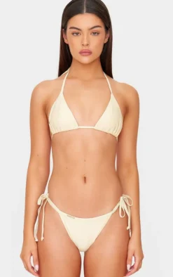 Cream Mix & Match Triangle Bikini Top