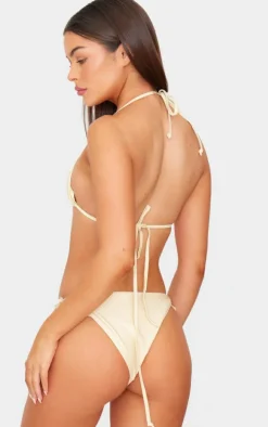 Cream Mix & Match Triangle Bikini Top