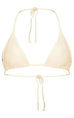 Cream Mix & Match Triangle Bikini Top