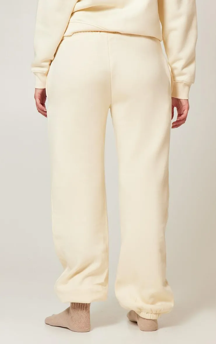 PrettyLittleThing Cream Sweatsuits*Monaco Sports Embroidered Cuffed Sweatpants