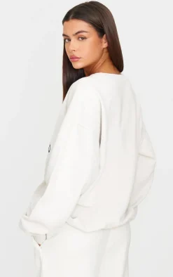 Cream Montpellier Printed Sweatshirt