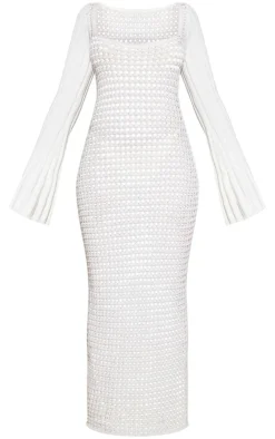 Open Crochet Scoop Back Maxi Dress-PrettyLittleThing Hot